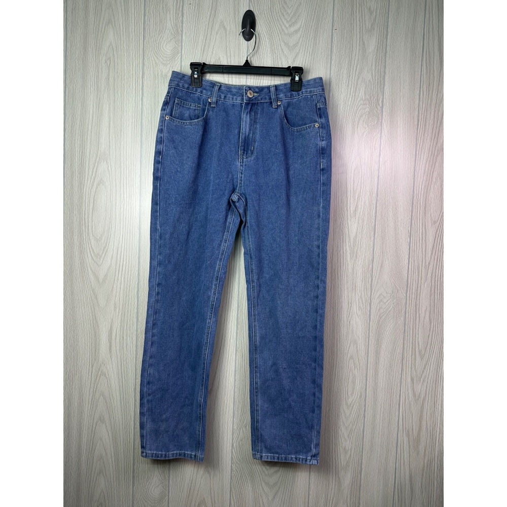 NEWTUSFAN Womens Blue Denim Jeans Straight Leg Size 32 Cotton Blend‎